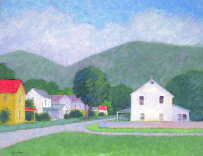 Houses with Hills.30x24.JPG